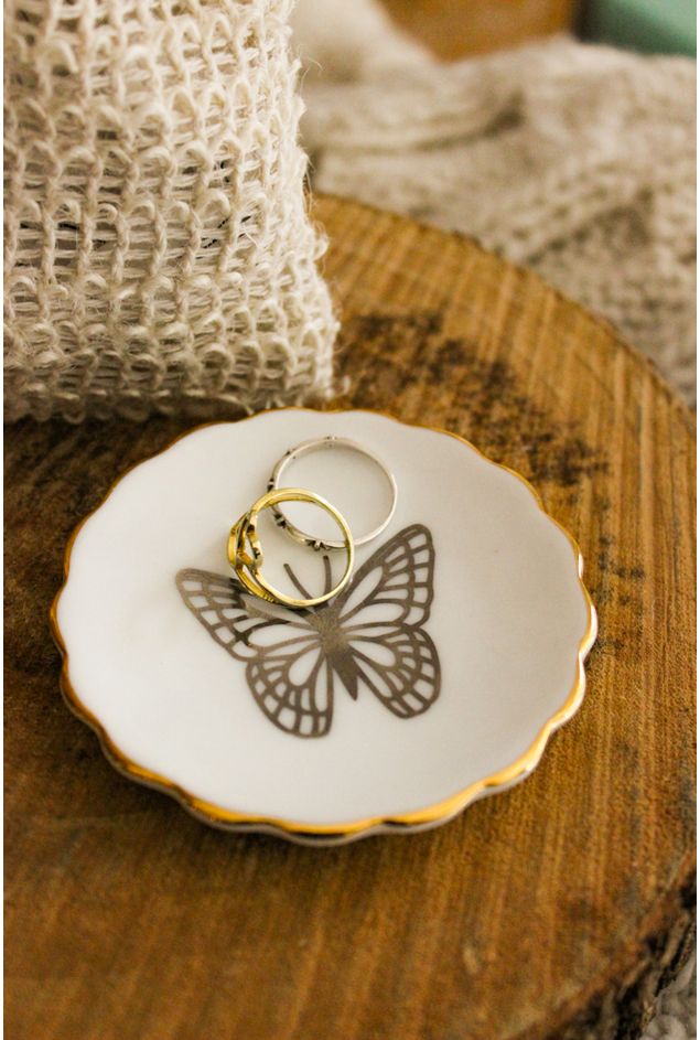 Pratinho Decorativo Borboleta Ø8cm Mimo Galeria -4-